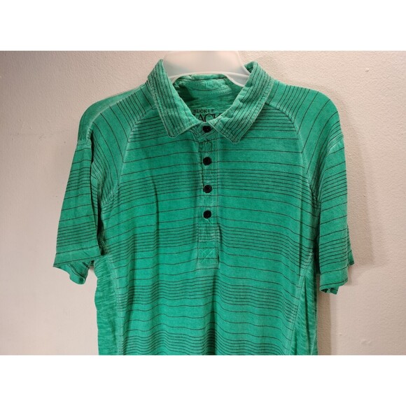 Buckle Black Mens Striped Polo Shirt Size Small BKE Athletic Fit Collared - Picture 5 of 9